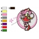 Amy Rose Sonic Logo Embroidery